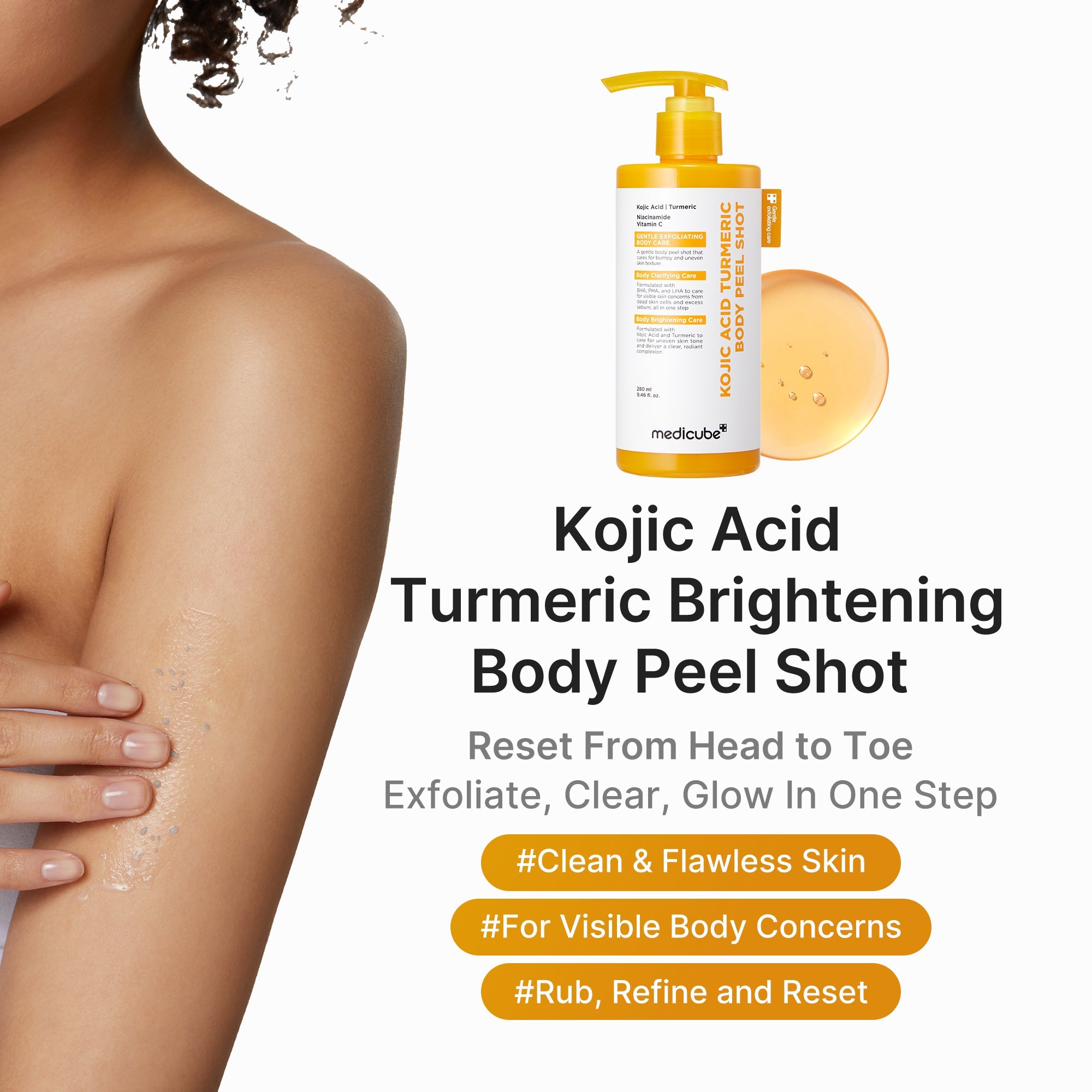 Kojic Acid Turmeric Body Peel Shot C8