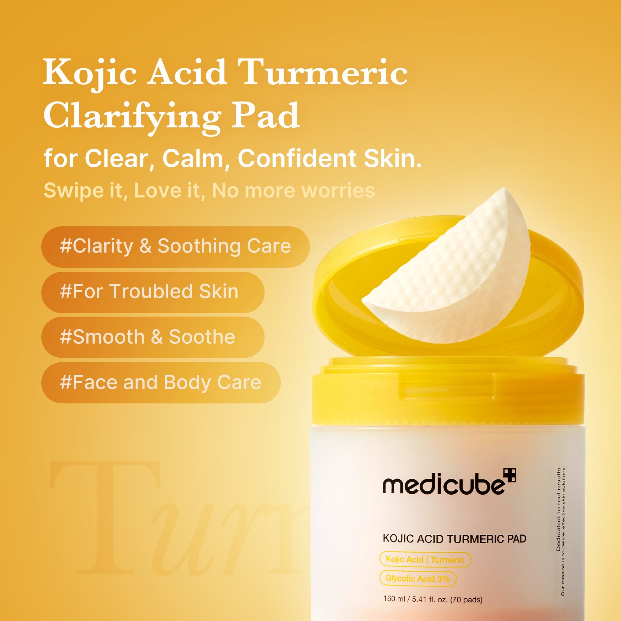 Kojic Acid Tumeric Toner Pad W9