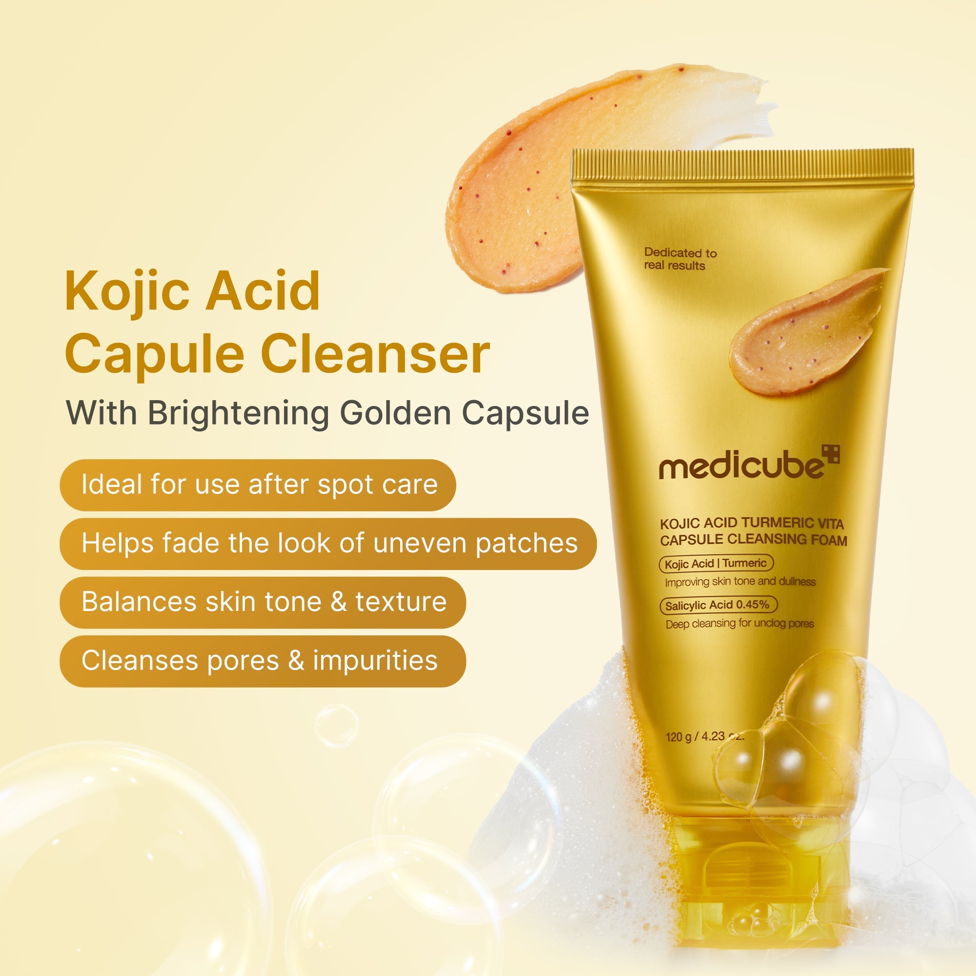 Kojic Acid Turmeric Vita Capsule Foam Cleanser H9
