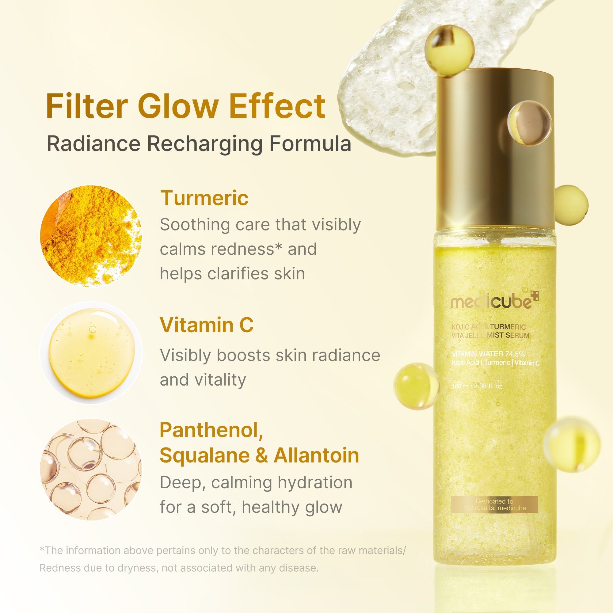 Kojic Acid Turmeric Vitamin Gold Jelly Mist Serum B9