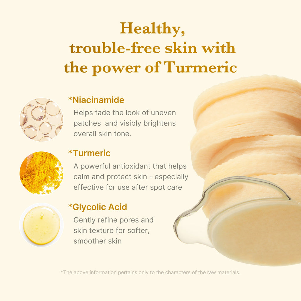 Kojic Acid Tumeric Toner Pad W9