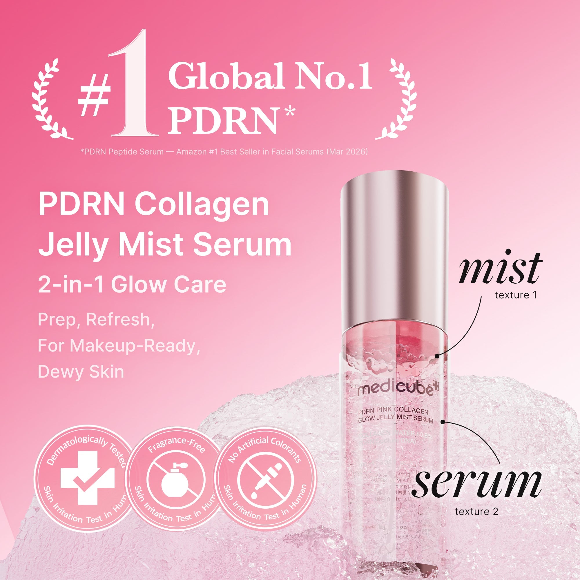 PDRN Pink Collagen Glow Jelly Mist Serum E7