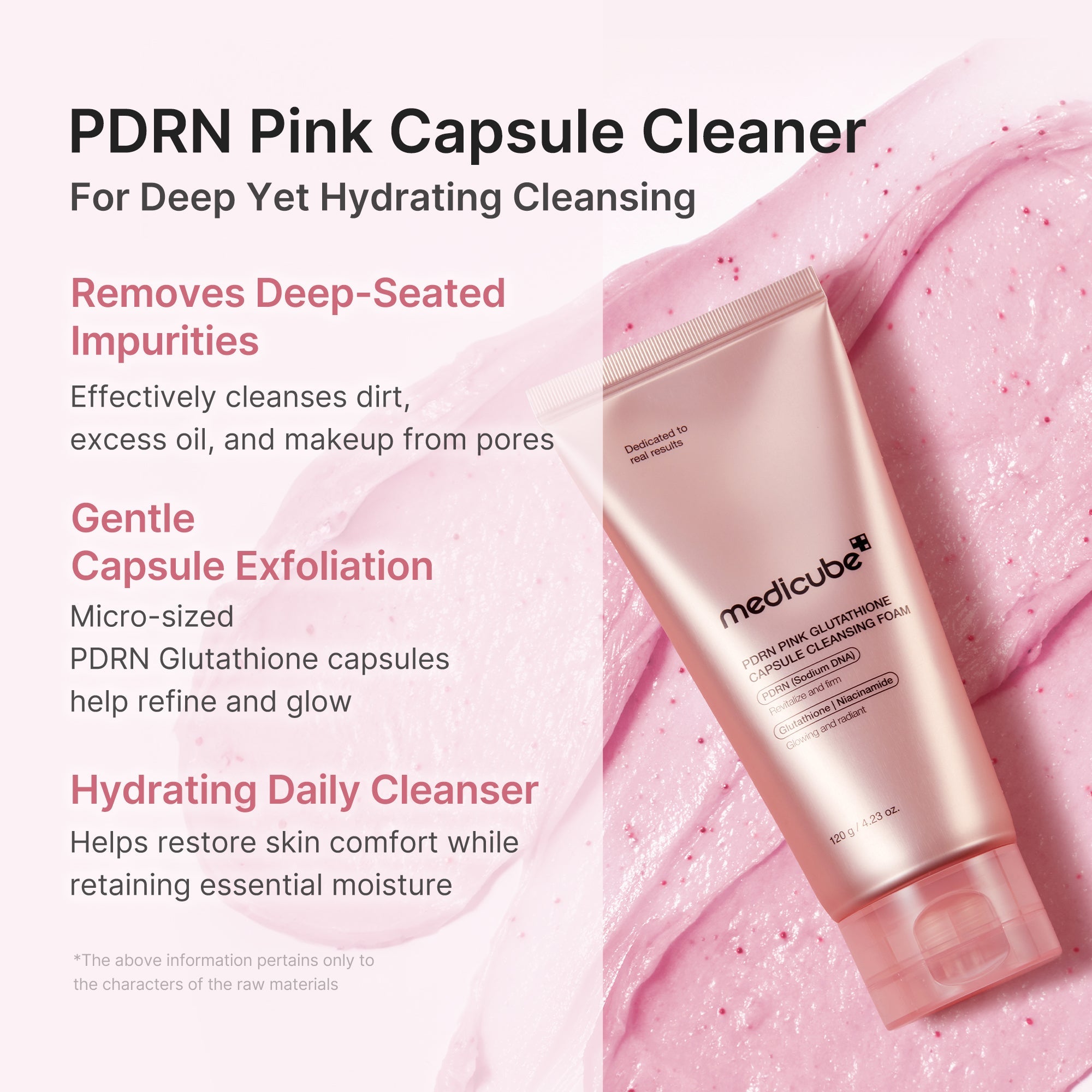 PDRN Pink Glutathione Capsule Foam Cleanser J9