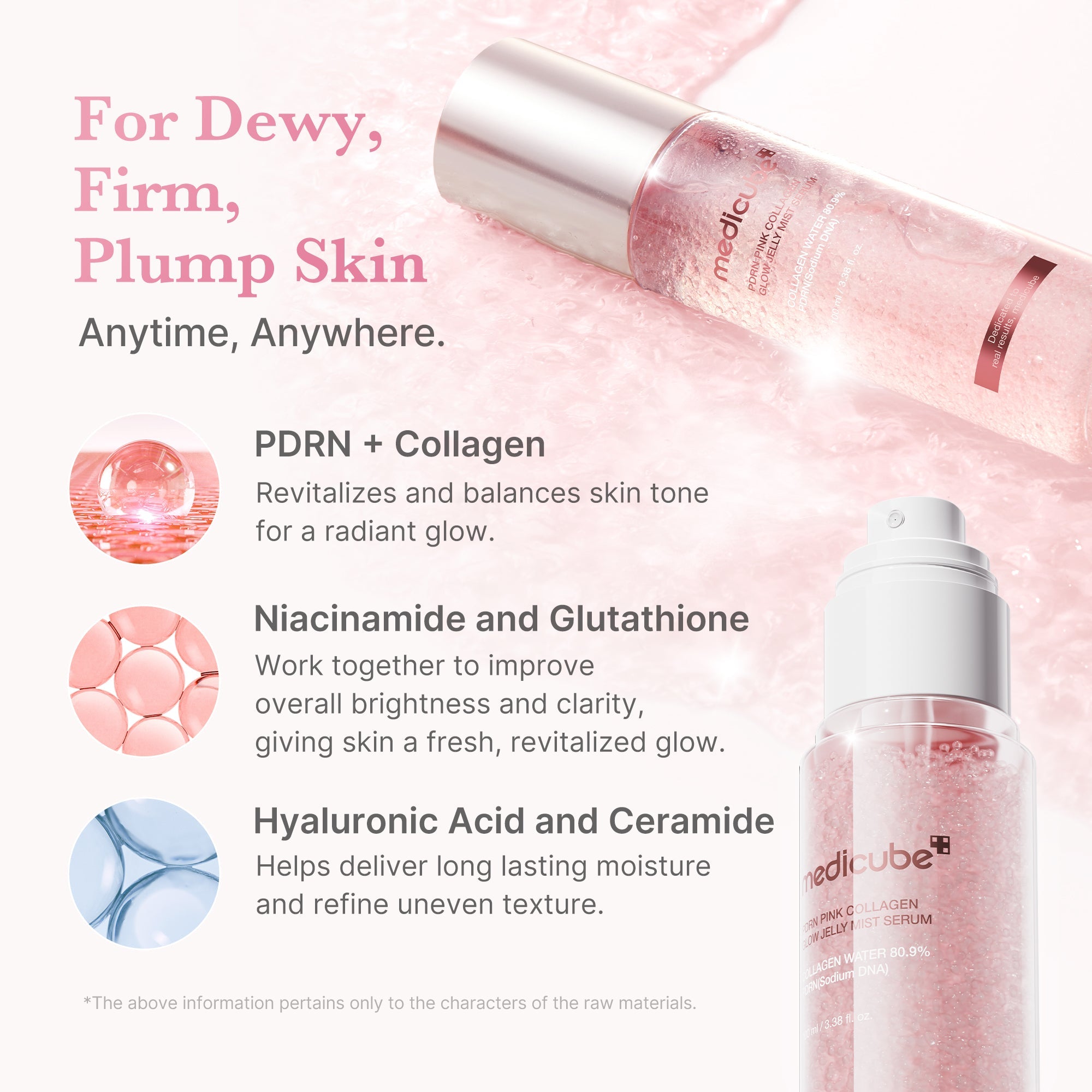 PDRN Pink Collagen Glow Jelly Mist Serum E7
