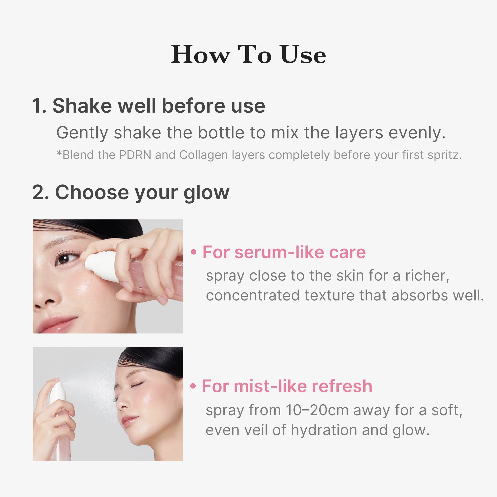 PDRN Pink Collagen Glow Jelly Mist Serum E7